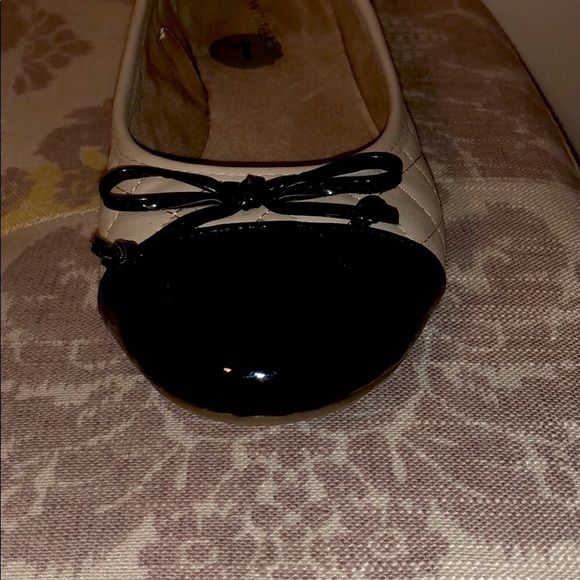 Ballet ballerina flat cap toe quilted coco designer patent slip on color block - Picture 7 of 8